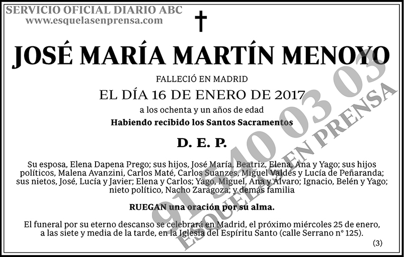 José María Martín Menoyo